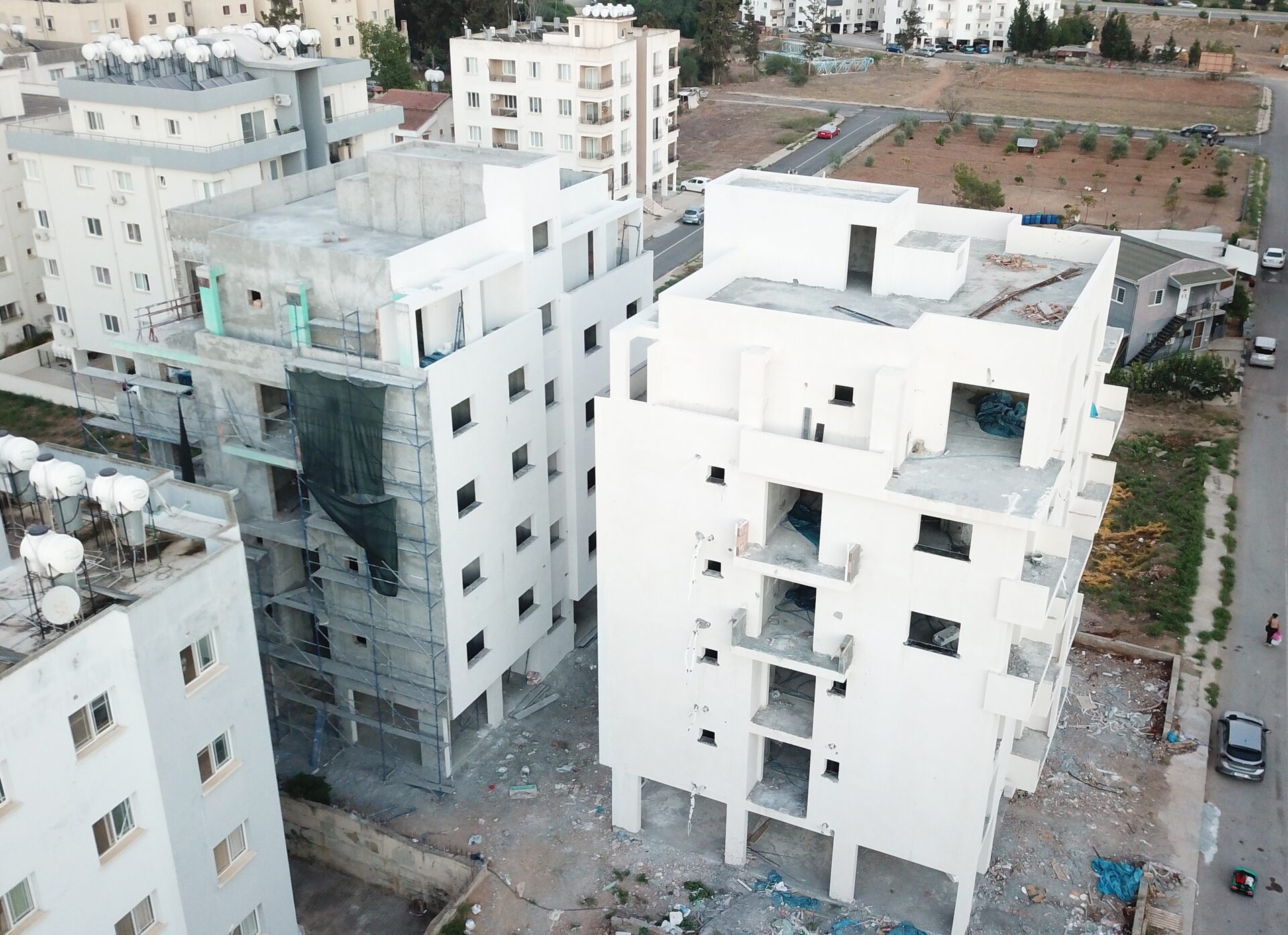 Saffron — aerial view over the site and surrounding streets